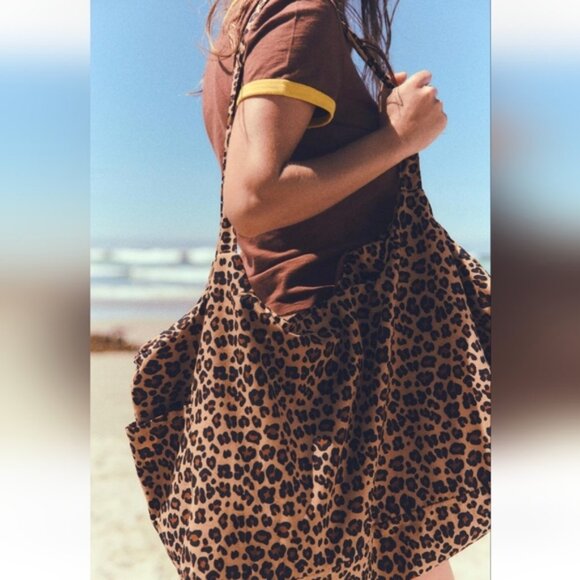 ZARA ANIMAL PRINT LARGE COTTON BAG